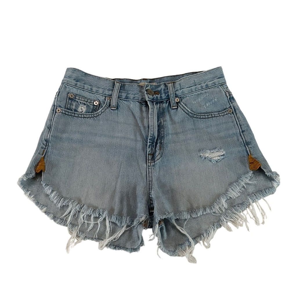 Madewell Light Blue Distressed Denim Jean Shorts